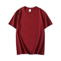 Men's Brand New T-shirt Short Sleeve Pure Color T-shirts Red